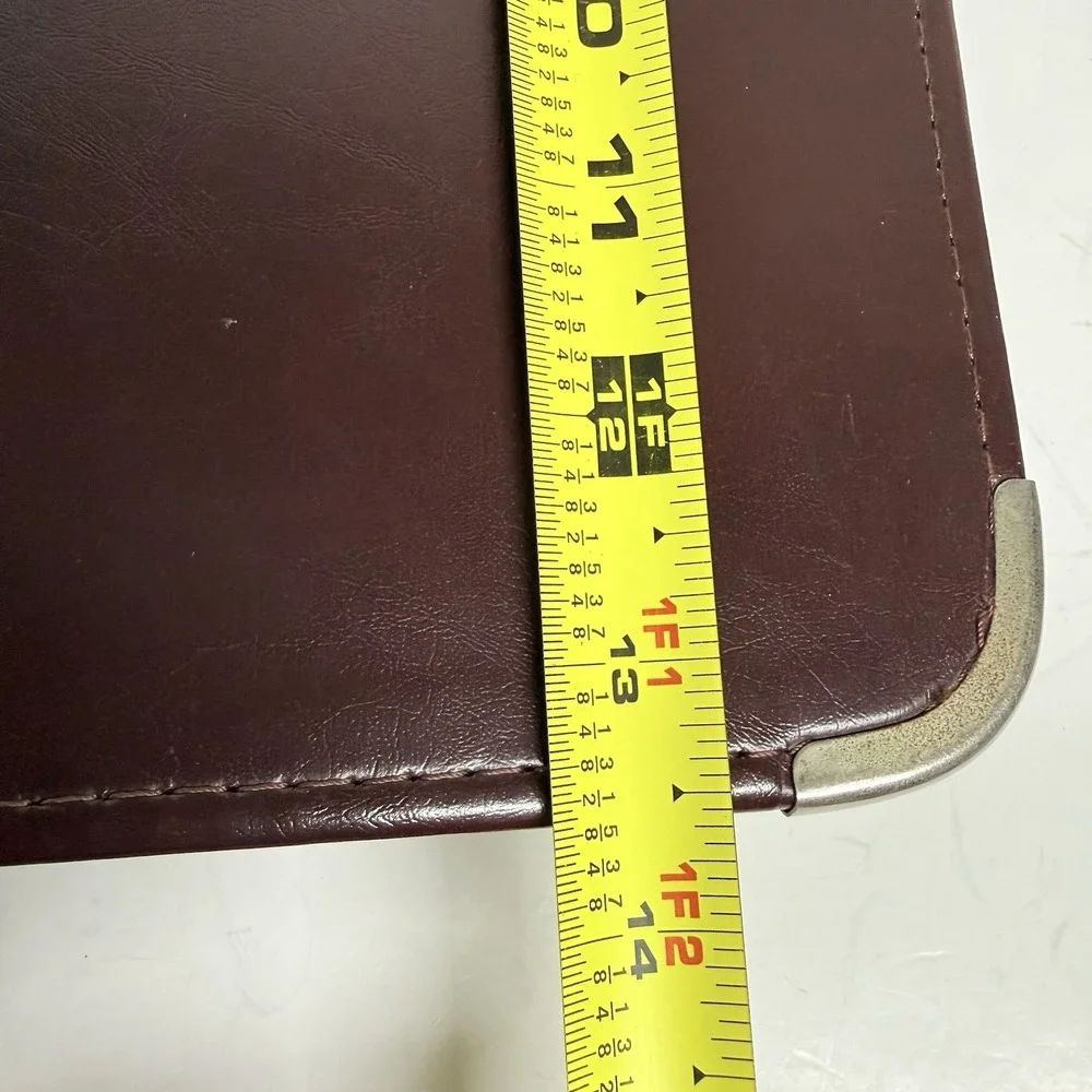 Vintage Cambridge 3 Ring Zipper Padfolio Portfolio Binder 13x10‎ Brown Organizer